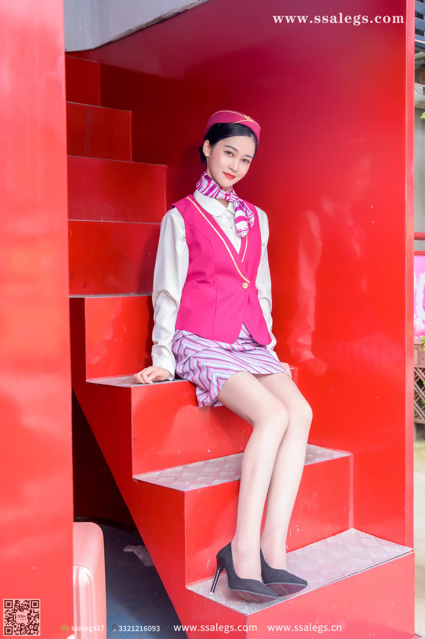 [Mzsock] NO.435 Her stewardess dream (top) silk club#[127P]-20