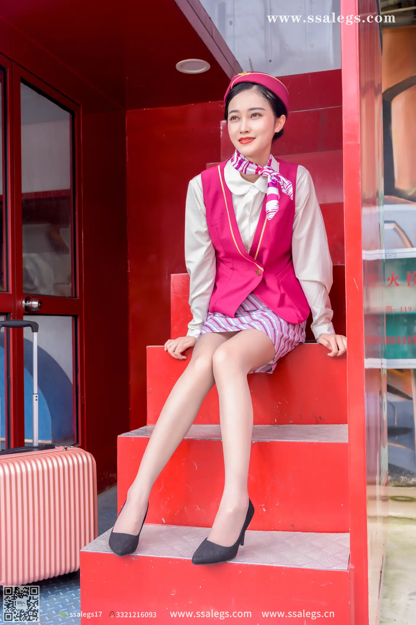 [Mzsock] NO.435 Her stewardess dream (top) silk club#[127P]-37