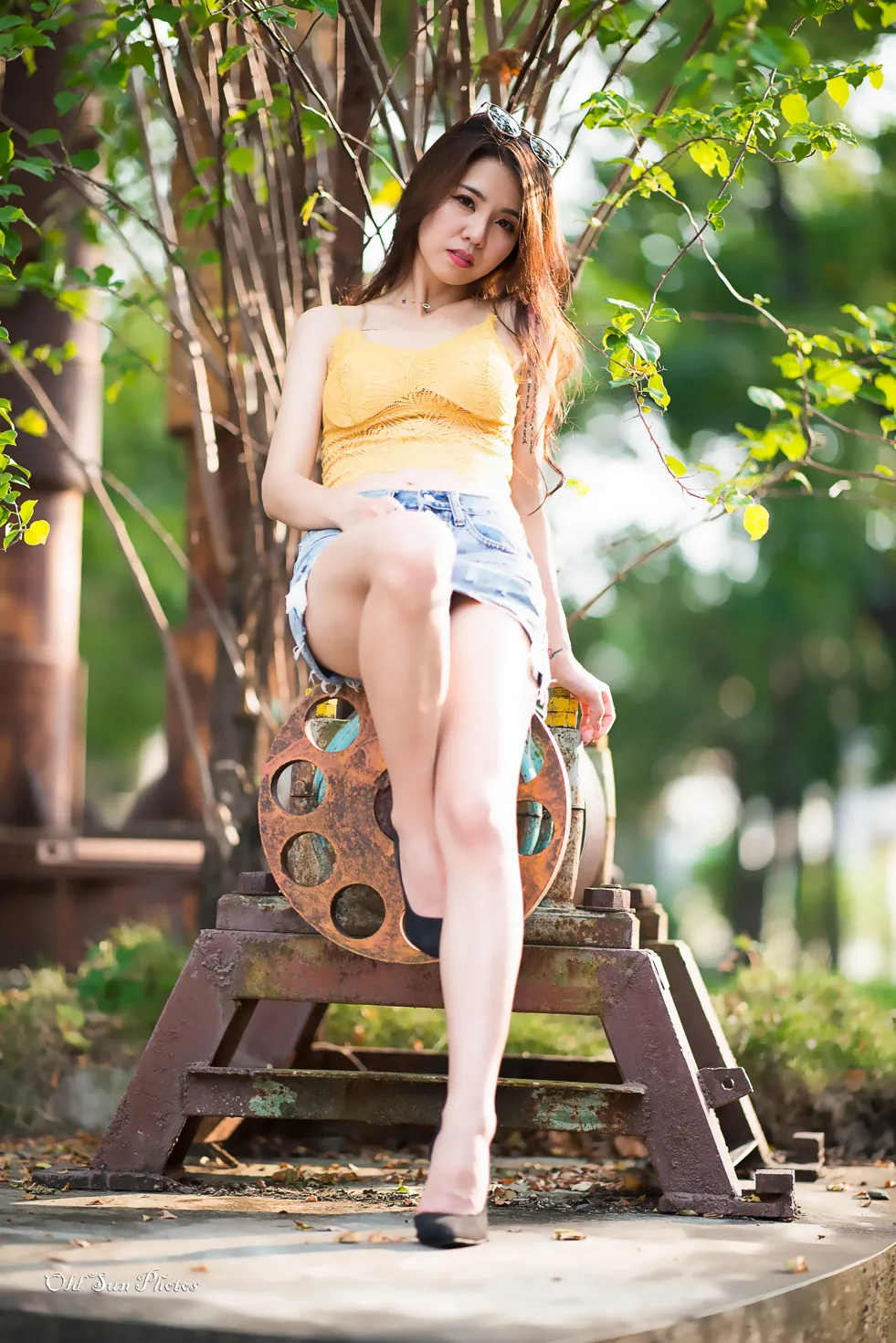 [Mzsock] NO.192 Debby Chiu midriff-revealing denim shorts with high heels and beautiful legs street photography#[53P]-2