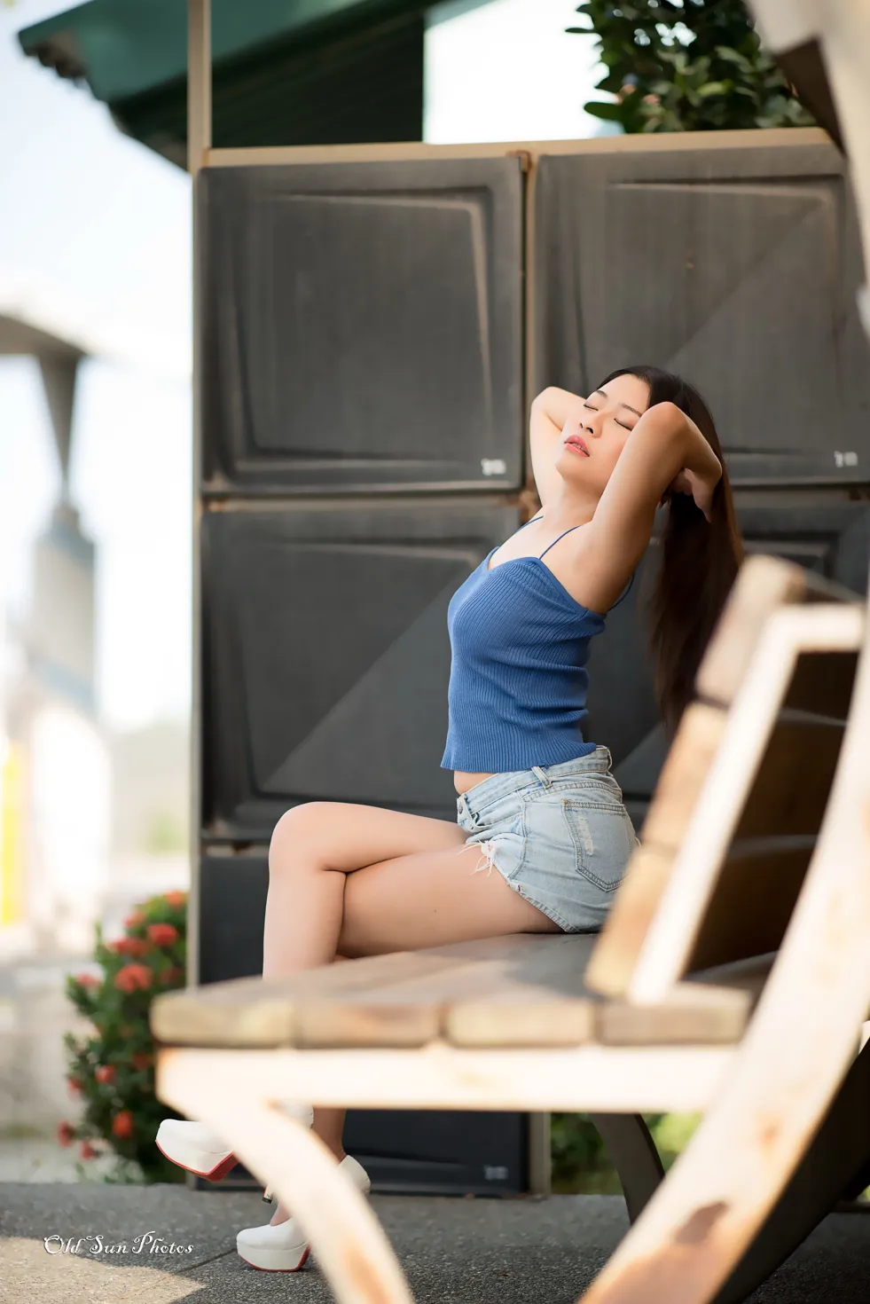 [Mzsock] NO.187 Zhang Zilin denim shorts, high heels and beautiful legs street photography#[66P]-51